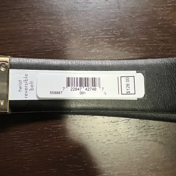 Michael Kors Reversible Belt. Monogram/solid black. Size L - Picture 2 of 2